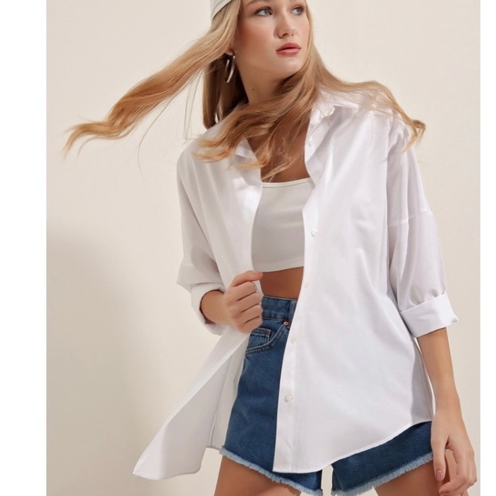 Big dart White Shirt,